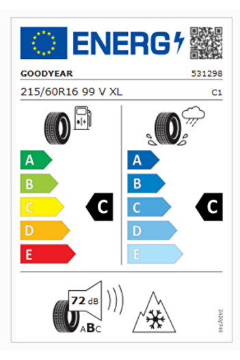 Goodyear UltraGrip 8 Performance 215/60R16 99V XL M+S 3PMSF 4x4 Kış Lastiği (Üretim Yılı: 2021)