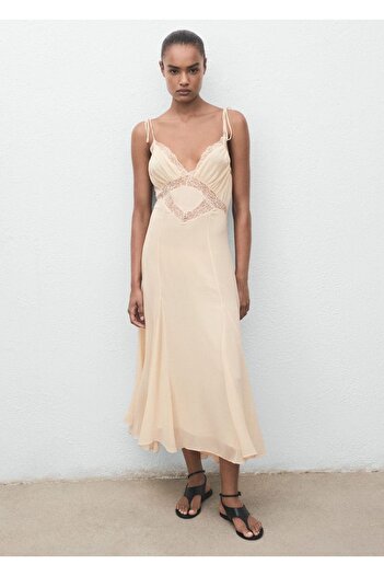 MANGO Woman Dantelli elbise