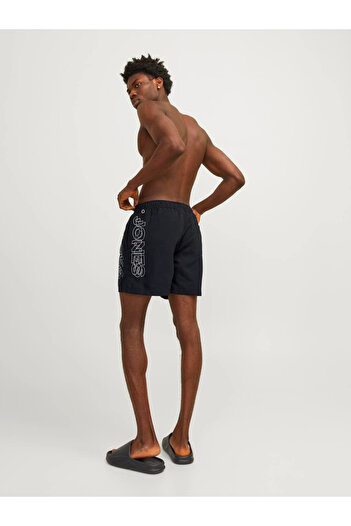 Jack & Jones Ανδρικό μαγιό Jack&jones 12253118 Jpstfıjı Jjswım Dobule Logo Μαύρο