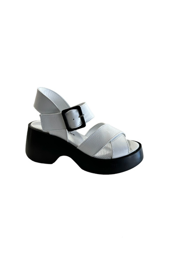Castle Black 42627 Women's Genuine Leather Summer Shoes White