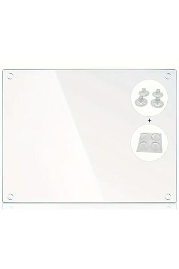 Maya Tempered Glass Vegetable Fruit Chopping Board, Oval Edges, Antibacterial 20 X 30 cm Size