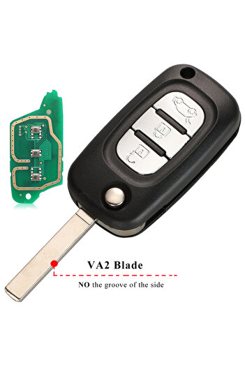 Choice مع شفرة VA2 jingyuqin 433MHz ID46 pcf7961 3BTN مفتاح سيارة عن بعد لرينو سينيك III ميجان III F