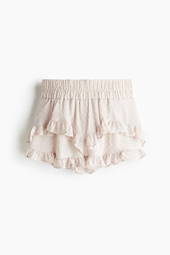 H&M Fırfırlı Plumeti Şort Etek
