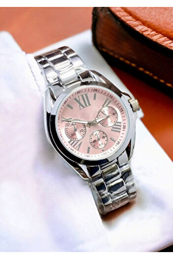 SPECTRUM PREMİUM Spectrum Premium Metal Cord Silver-Pink Color Women Wrist Watch