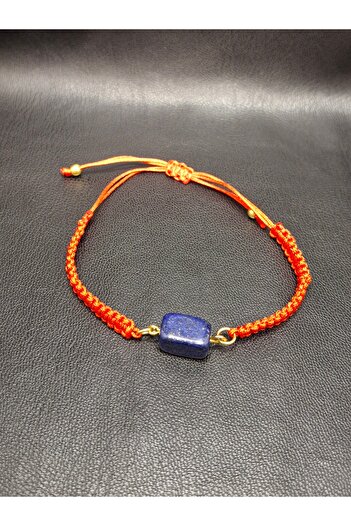 Han Ticarethane Lapis Lazuli Natural Stone Macrame Braided Bracelet