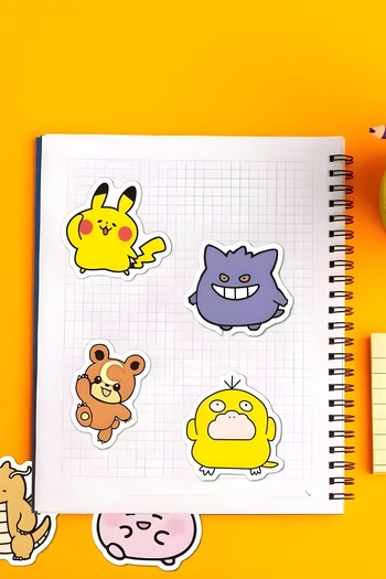 Grafikup Cute Sticker Set - 98 Pieces Pen Laptop Notebook Water Bottle Label
