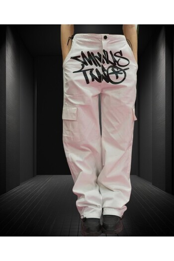 KOTOLOG Y2k Unisex Grunge Baggy εμπριμέ ελαστικό ρυθμιζόμενο παντελόνι με τσέπη με τσέπη Jean