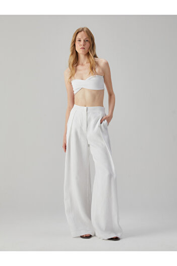BAQA Wide Leg Linen Trousers