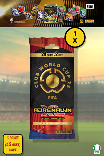 Panini Club World Cup 25 Fat Pack Footballer Cards - Pack of 1 (26 Cards)