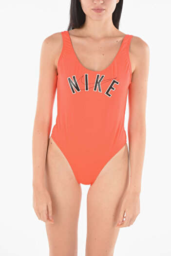 Nike One Piece Swimsuit With Contrasting Logo-Print