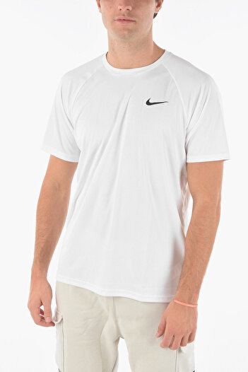 Nike Swim Logo Printed Solid Color Dri-Fit T-Shirt