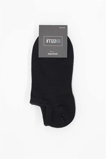 İmza Black Plain Cotton Suprem Sneaker Socks 1060250151