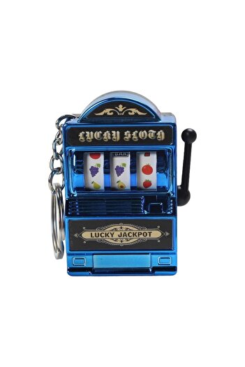 dalimag Breloc model aparat de sloturi, mecanism funcțional, 4 x 7 cm, plastic, albastru, Dalimag