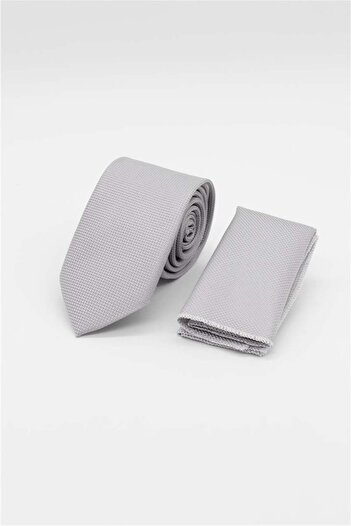 İmza Gray Bird's Eye Pattern 6 cm Tie 1090250201