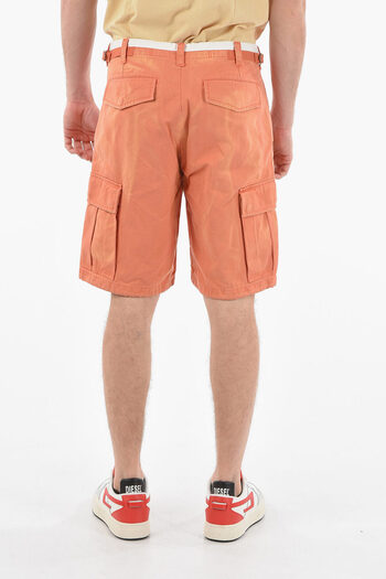 Diesel Cotton P-Atlan Cargo Shorts With Belt Loops