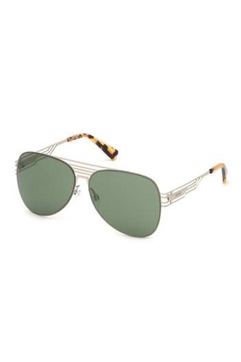 Just Cavalli Unisex aviator sunglasses, Silver/Green/Brown, 61-13-140