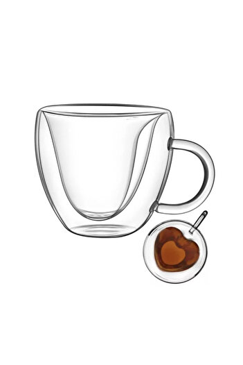 OEM Heart-shaped borosilicate glass mug