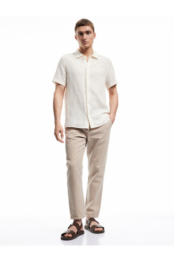 Koton Cotton Pocket Detail Relaxed Cut Waist Lace up Canvas Pants