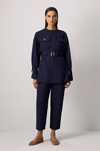 Touché Privé Linen Textured Belt Set