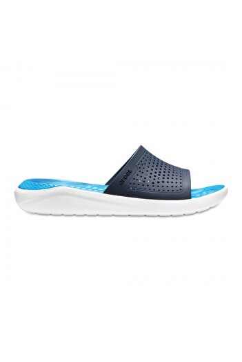 Crocs literide slide slippers - navy/white