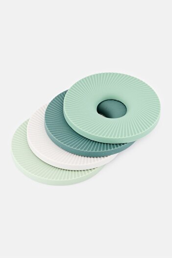 Catherine Malandrino 4 Piece Silicone Coasters, Multicolor