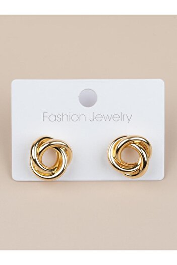 Portakal Esintisi Solévia Minimal Nested Spiral Gold Earrings