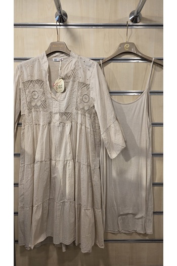 Park Moda Φόρεμα ιταλική βαμβακερή επένδυση με λεπτομέρεια