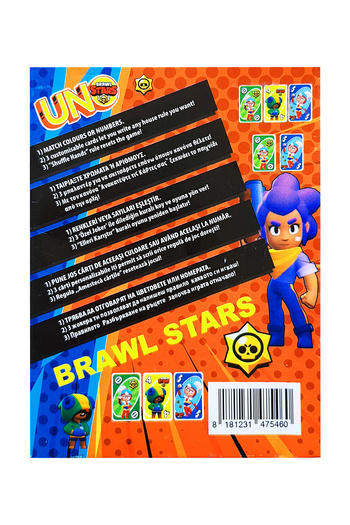 POPKONSOL Illustrated Uno Brawl Stars Game Card Orange
