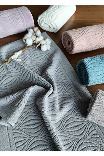 sarra 50X70 Mussel Foot Towel - Gray