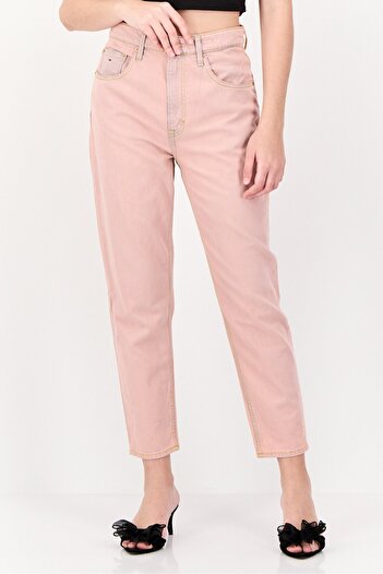 Tommy Jeans Women Tapered Fit Wash Stretchable Denim, Pink