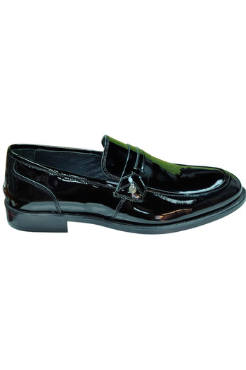 Nevzat ÖgE 0114-Neolit ​​Men's Black Patent Leather (40-44) Leather Classic Shoes