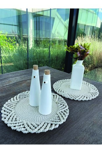 Home Inn Home Textile Set of 2 White American Service-Stain Resistant 33 X 33 cm
