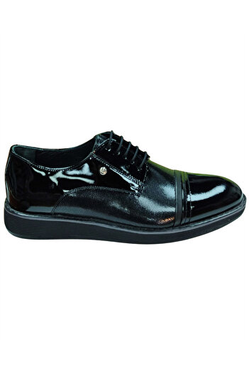 Nevzat ÖgE 0311-Eva Men's Black Patent Leather (40-44) Leather Classic Shoes