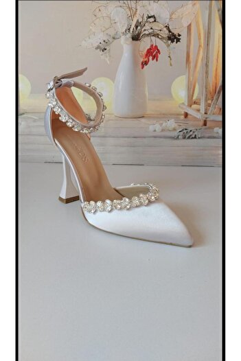 Modavien Women's 10 cm Stone Silver Bridal Shoes