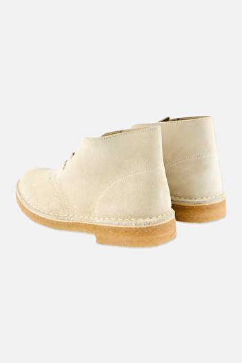 CLARKS Men Wide Desert Boot Lace Up Shoes, Off White