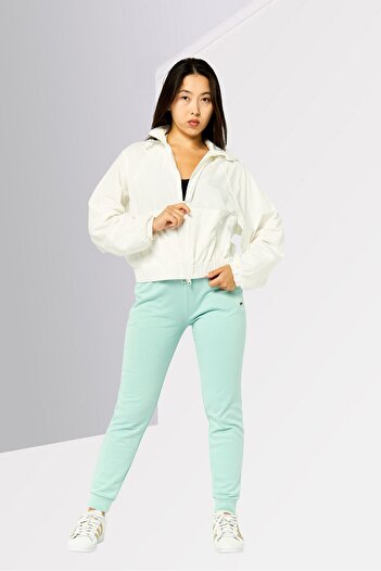 Lacoste Women Brand Logo Windbreaker Jacket, White