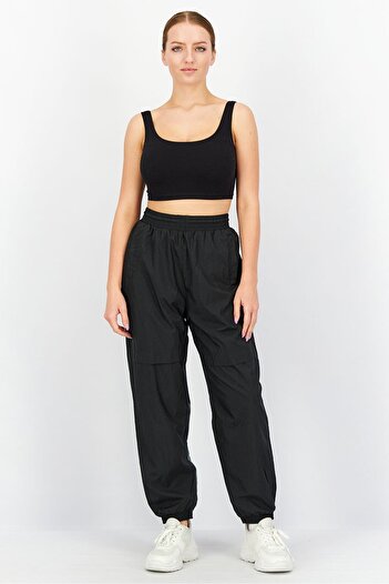 adidas Women Slim Fit Sliced Trefoil Training Track Pants, Black