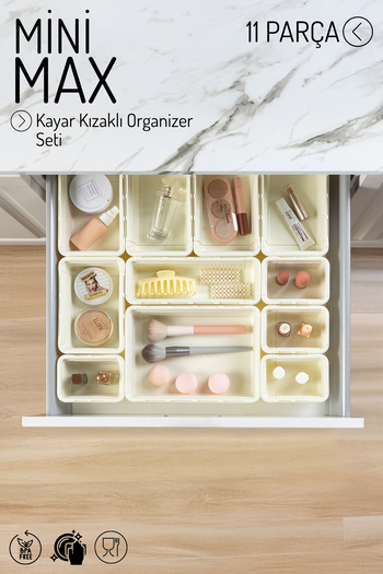 Nandy Home 11 Pieces Minimax Adjustable Sliding Glide Drawer Organizer