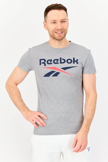 Reebok Men Sportswear Fit Short Sleeves Training T-Shirt, Grey