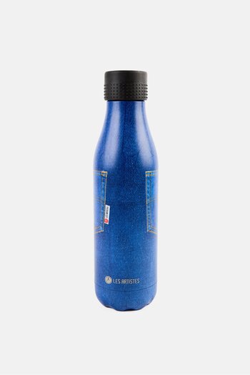 Les Artistes Paris Stainless Steel Blue Jean Insulated Water Bottle 500 ml, Blue