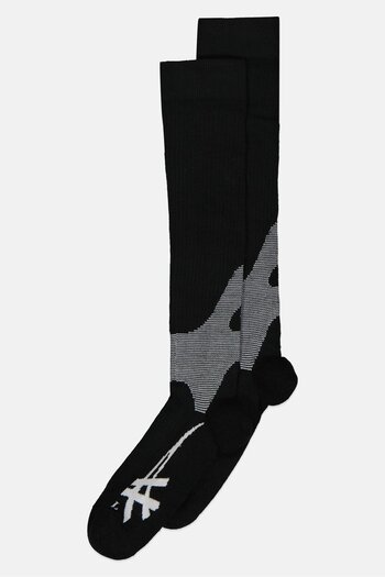 Asics Men 1 Pair Brand Logo Plus Calf Recovery Socks, Black