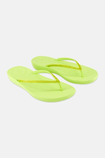 Fitflop Women Iqushion Sparle Slip On Slippers, Lime Green