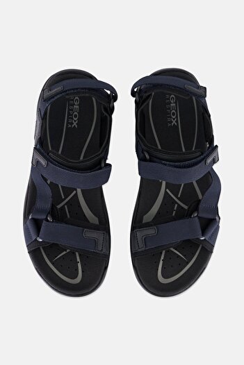 Geox Men Terreno Grip Velcro Sandals, Navy