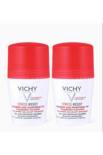 Vichy 72H Unisex Stress Resist Deodorant Value Pack, 2 x 50ml