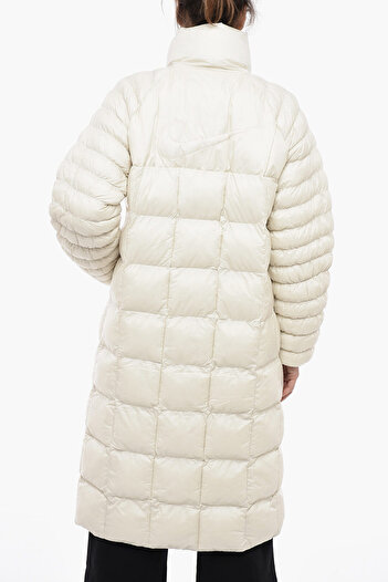 Nike Quilted Padded Maxi Jacket With Snap Buttons