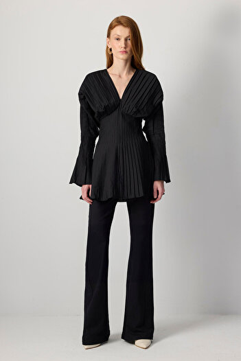 Touché Privé Ribbed Zippered Tunic