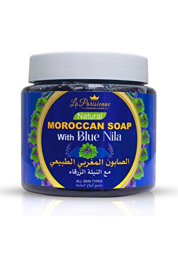 ECOLYTE+ Disinfectant La Parisienne Natural Moroccan Soap, All Skin Type, Exfoliating, Essential Oil (Blue Nila, 500 G)