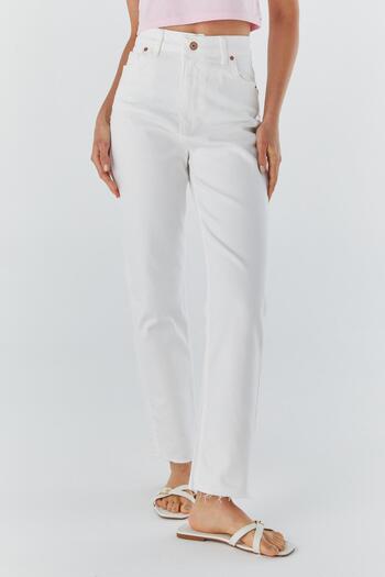 Shopping Shop Cut Leg Jean White