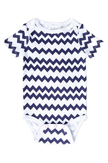 Ozmoz By Mukadder Özden Organic Zigzag Baby Girl Bodysuit