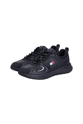 Tommy Hilfiger Erkek Runner Sneaker - Siyah